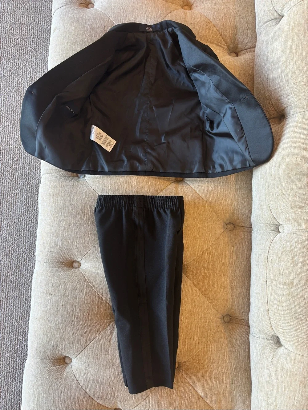 Baby Tuxedo by Nautical for weddings Sz 12 mo. Jacket & Pants Set black PERFECT!